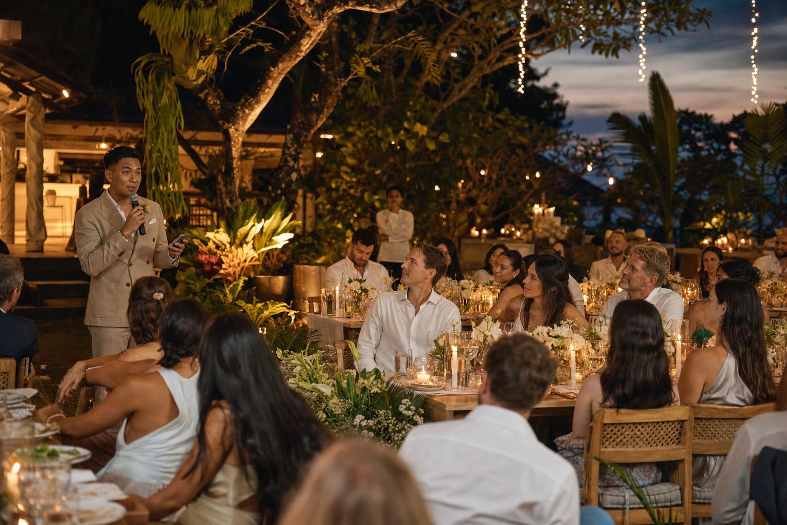 Ceremony setting at a Bali wedding