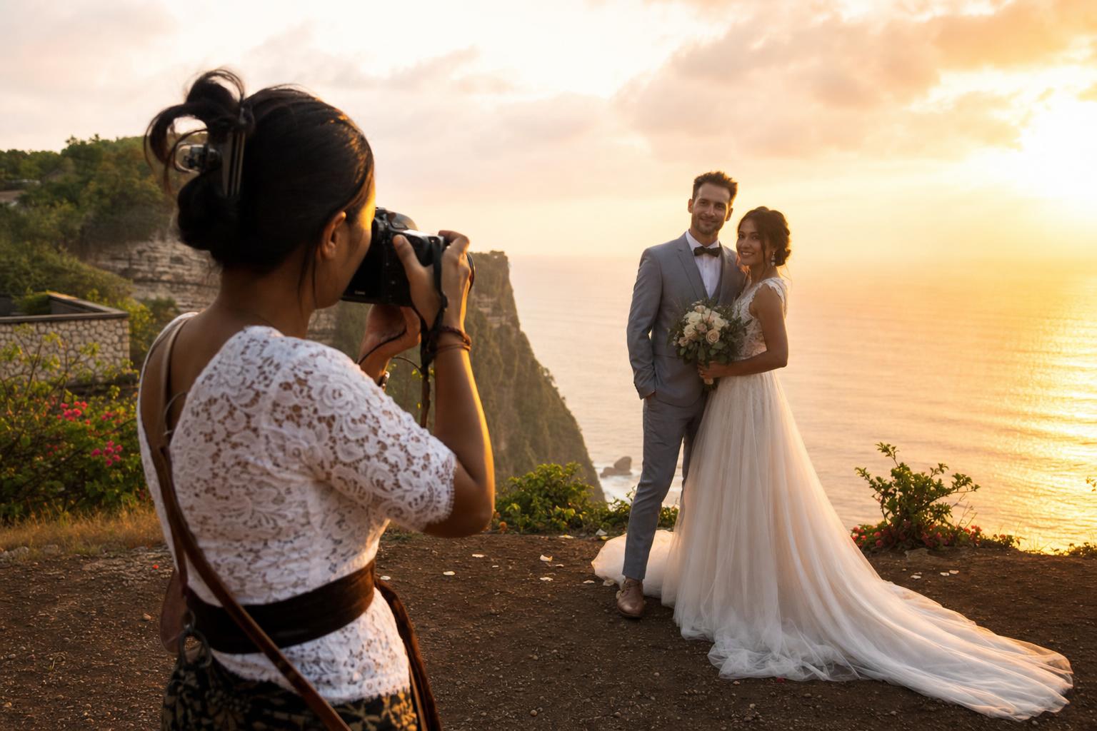 Wedding couple portrait in Bali