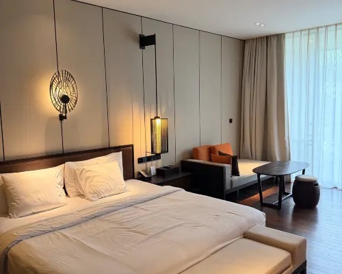 Guest room interior at Alila Villas Uluwatu, Pecatu