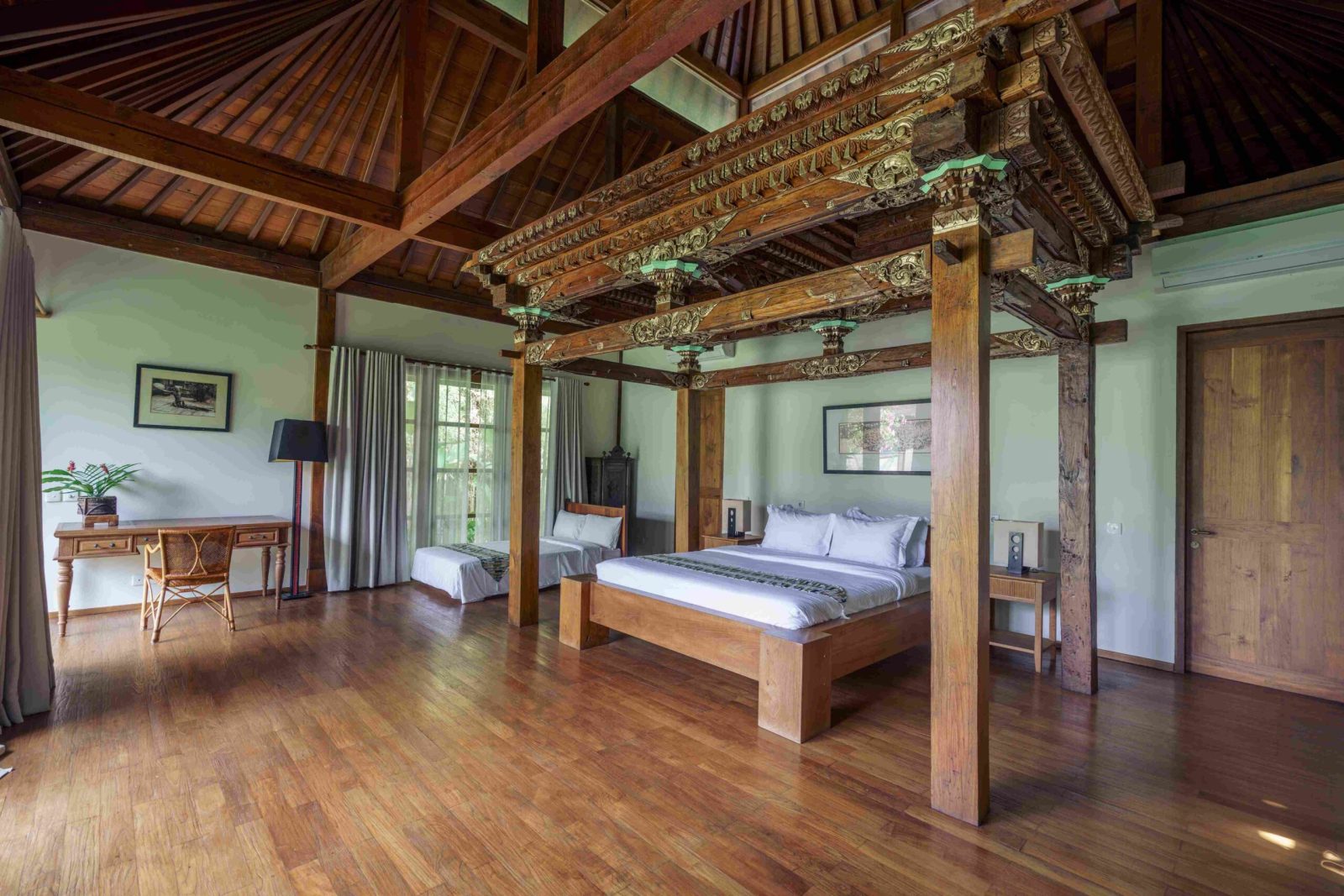 A bedroom pavilion at Amita Villa, Kerobokan