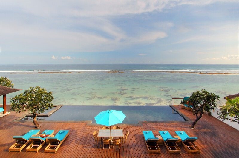 Open living pavilion and pool deck at The Asmara, Bukit peninsula