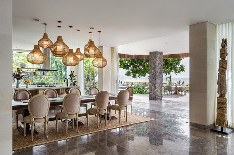 Master suite at Candani Villa with ocean views on Gumicik Beach