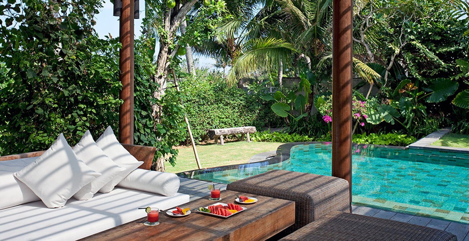 Garden and pavilion at Dea Villas, Canggu