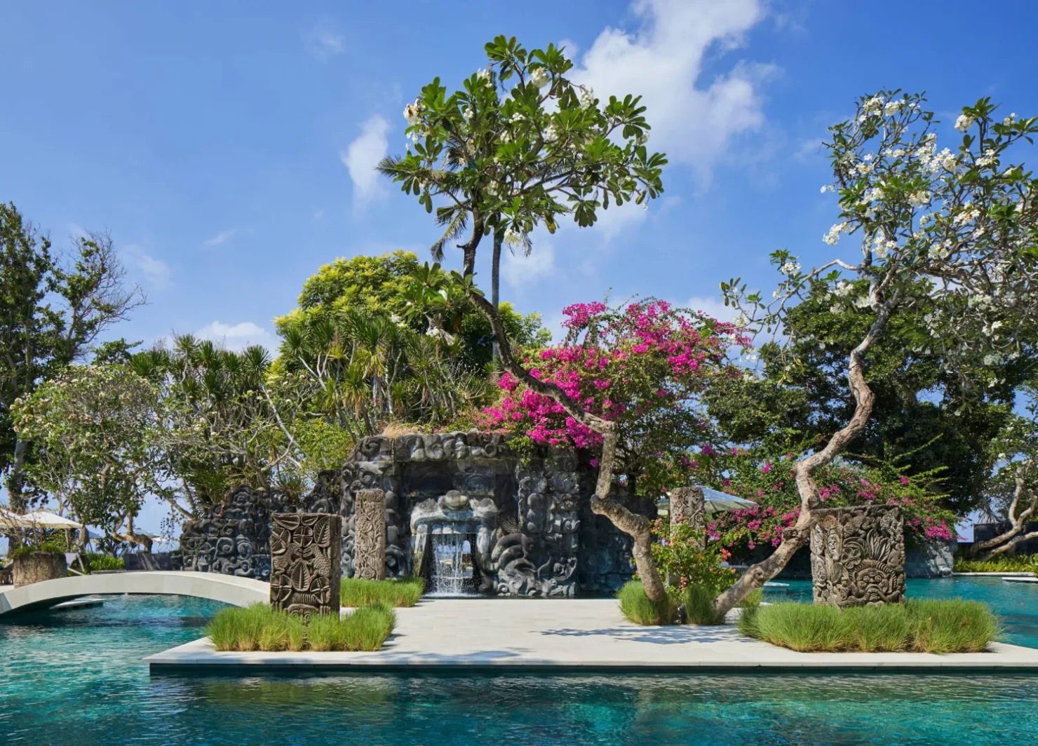 Lagoon pool set among the tropical gardens at Hyatt Regency Bali