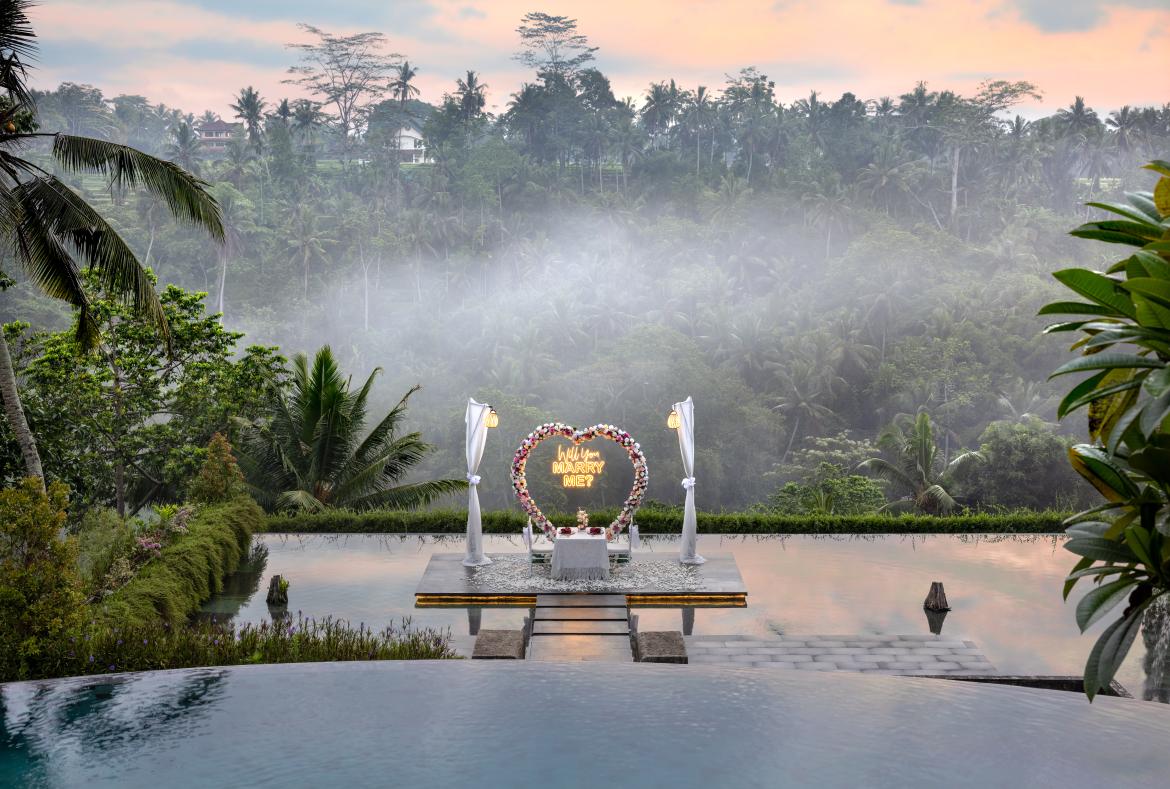 Pool villa at Jannata Resort with private garden overlooking the valley, Ubud
