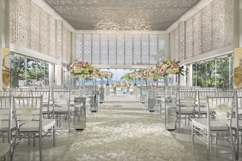 Jewel Box glass chapel at Sofitel Bali Nusa Dua, a floor-to-ceiling glass structure on the beachfront