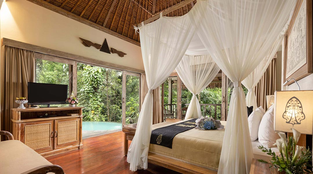 River-edge pool villa at The Kayon Resort by Pramana near Ubud