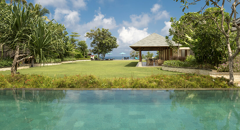 The clifftop setting at Villa Markisa, part of Pandawa Cliff Estate above Pandawa Beach, Bali