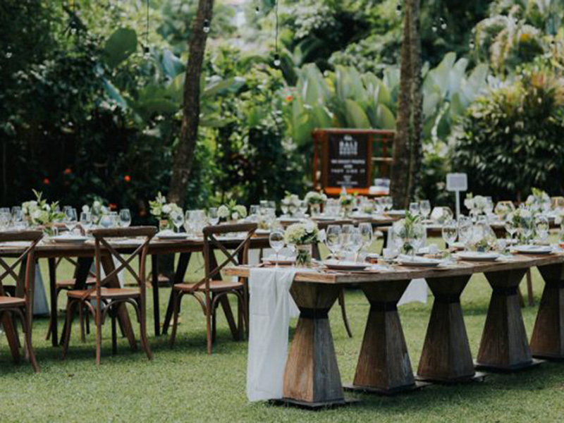 Garden ceremony area at Plataran Canggu