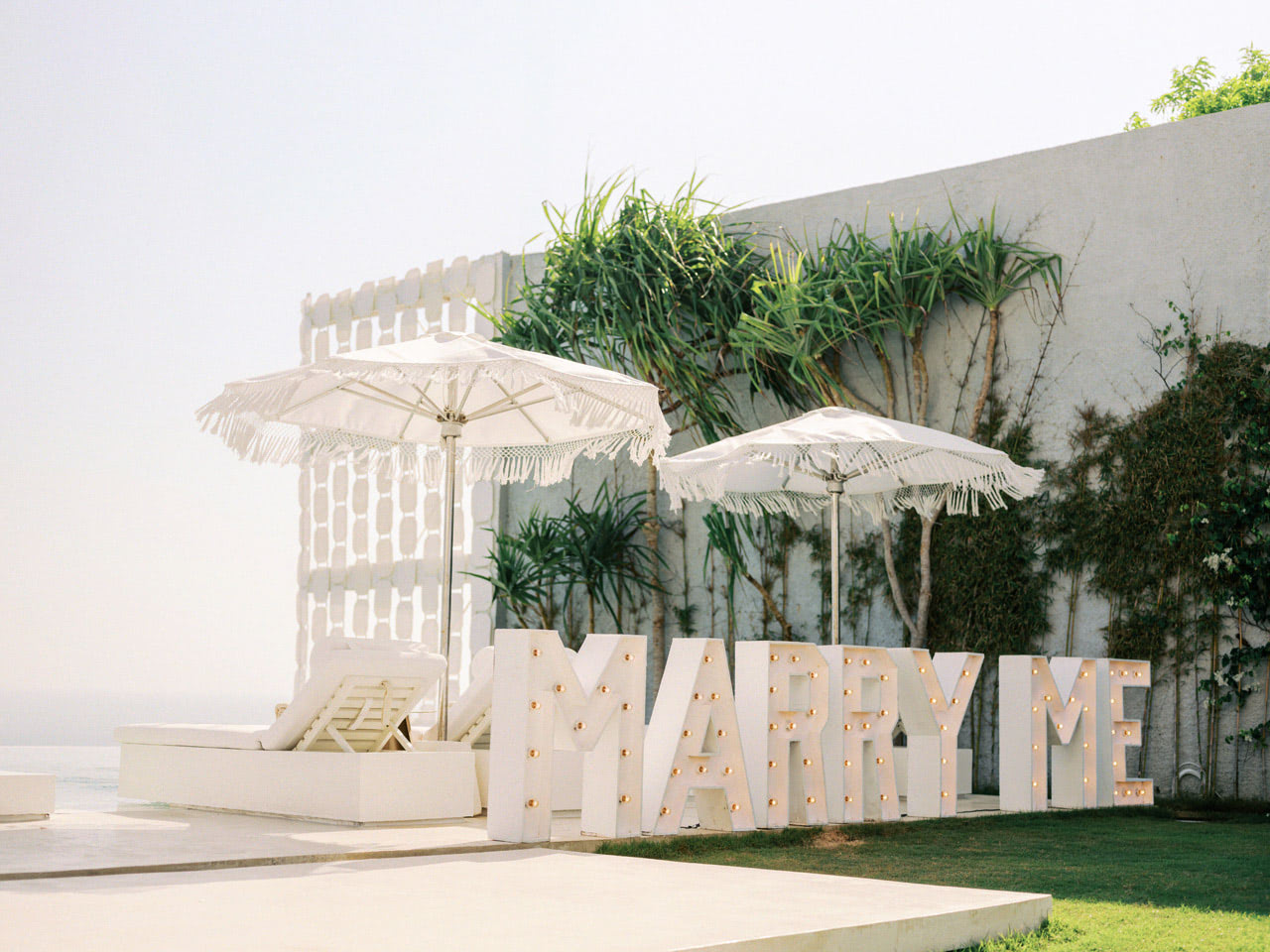 Wedding proposal event at Private Jet Villa in Uluwatu, Bali