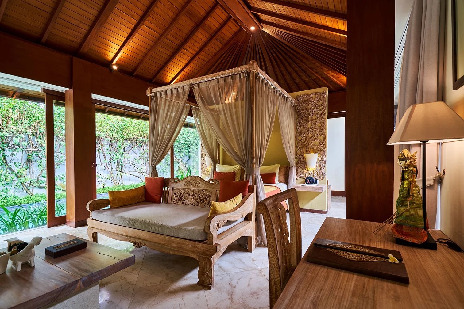 Ocean views and beachfront setting at The Royal Purnama, Pantai Purnama, Ketewel