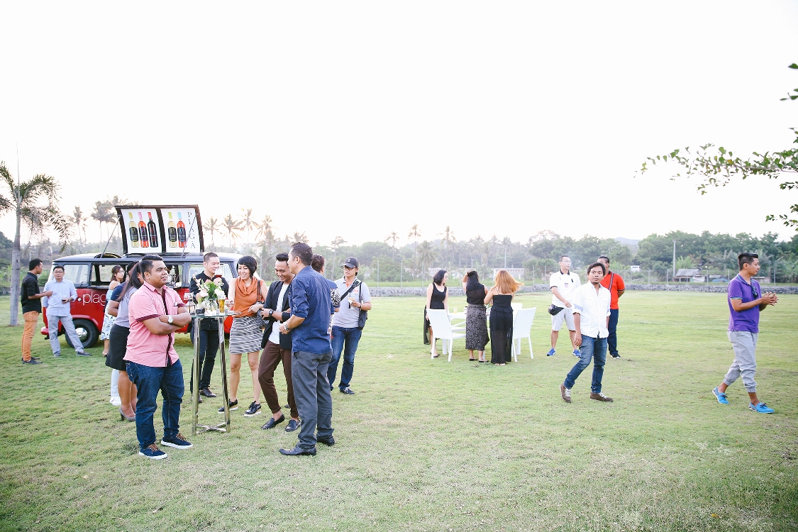 Courtyard event space at Rumah Luwih set for a reception