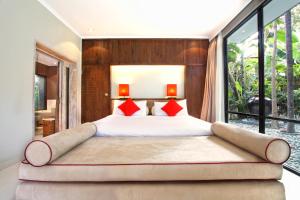 Resort gardens and ceremony lawn at beachfront Segara Village Hotel, Sanur