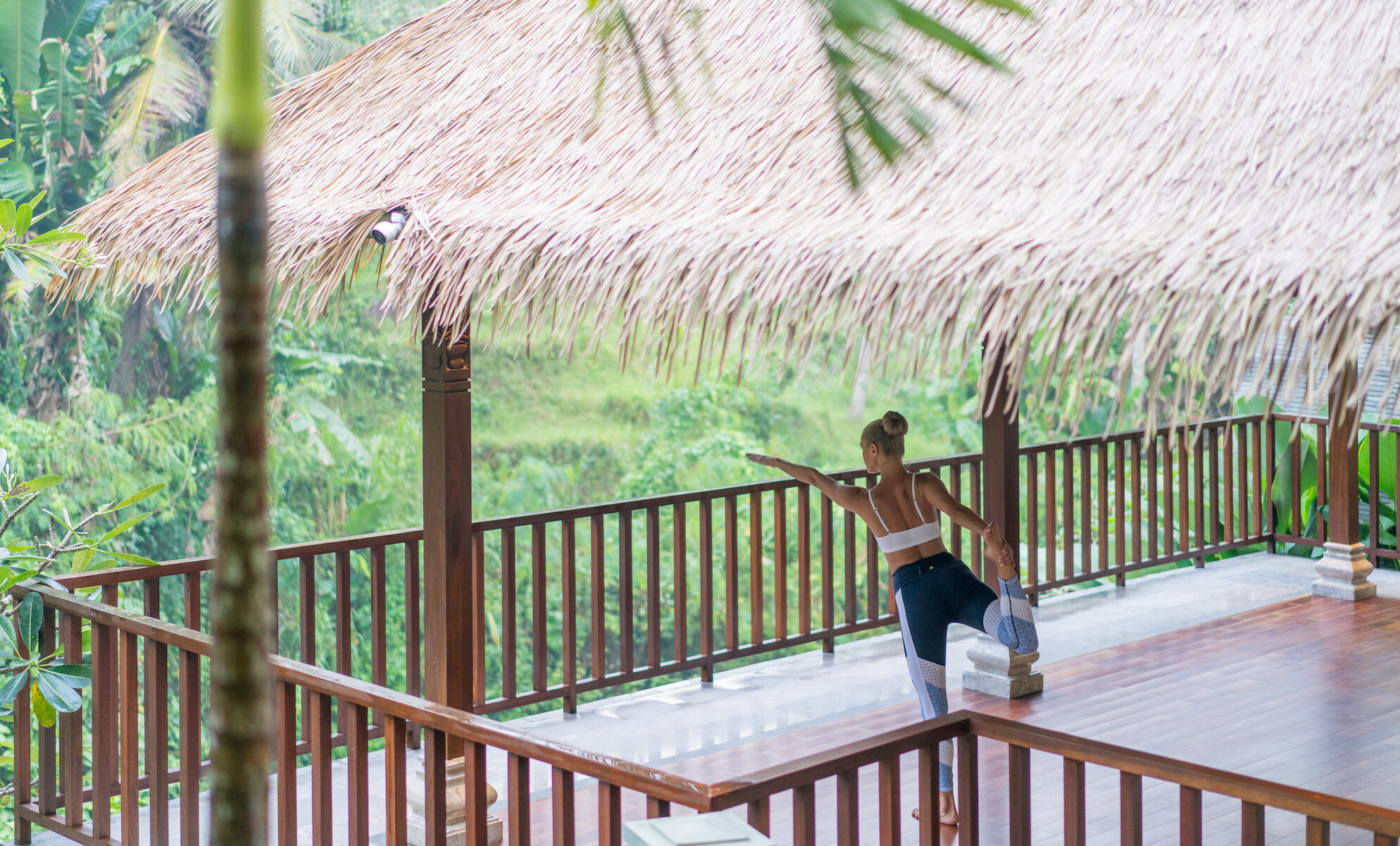 Wellness space with yoga area at SereS Springs Resort Ubud