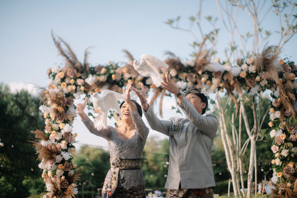 Decorated wedding ballroom at Swiss-Belresort Pecatu, Bali