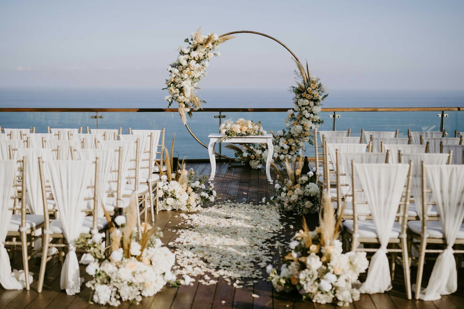Ceremony overlooking the ocean at The Edge, Pecatu