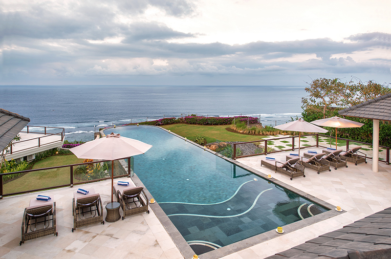 Outdoor gathering space at Villa Bale Agung wedding venue in Bali