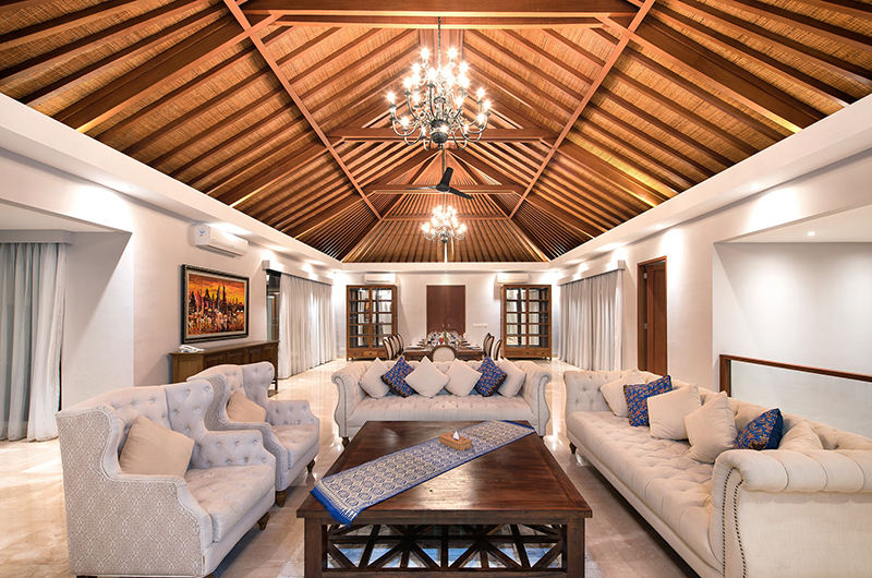 Pool and garden reception space at Villa Bale Agung in Uluwatu, Bali
