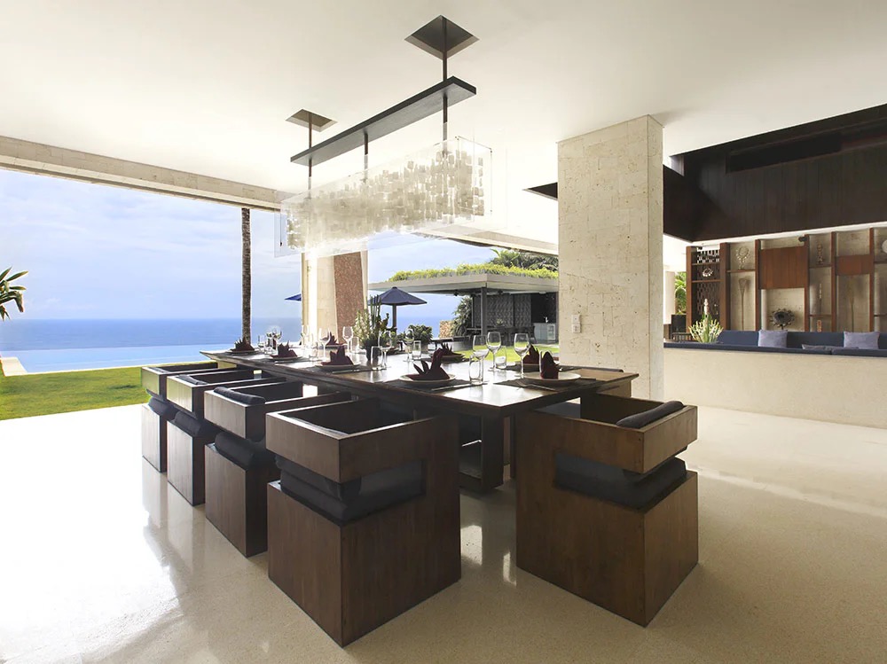 Clifftop lawn and ocean view at Villa Jamadara, The Ungasan Clifftop Resort