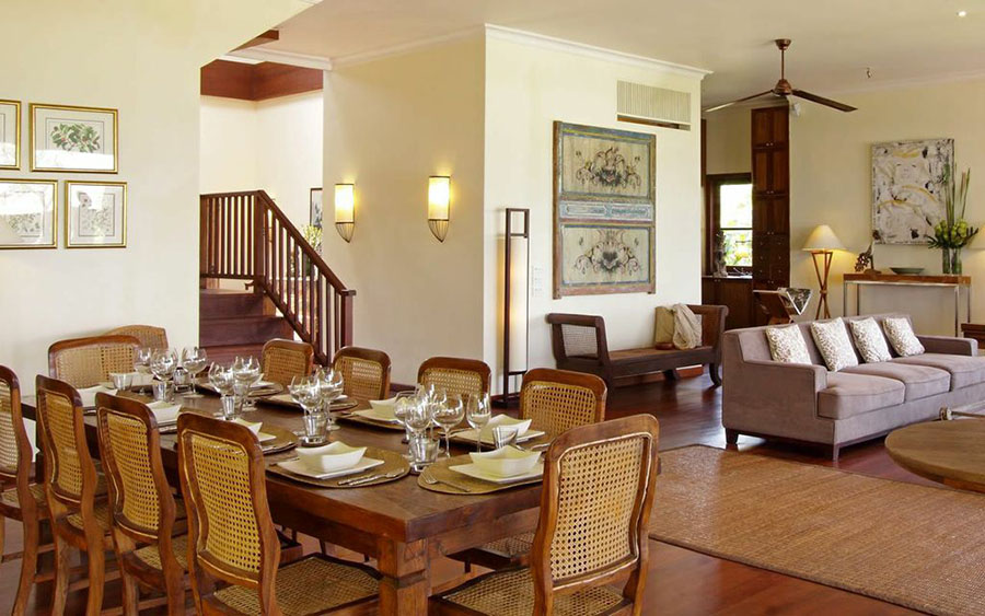 Dining area at Villa Waringin, Pantai Lima Estate