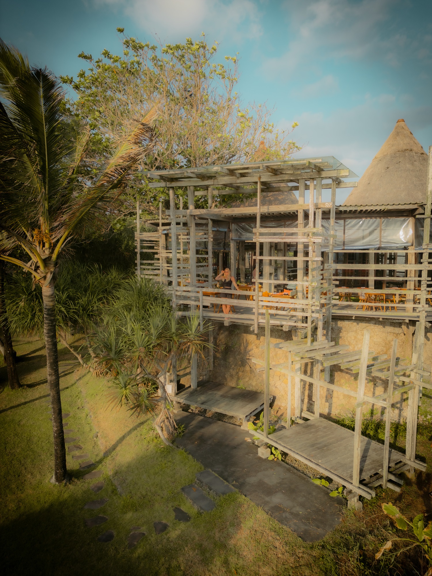 Coastline and villas at WakaGangga Resort on Bali's west coast