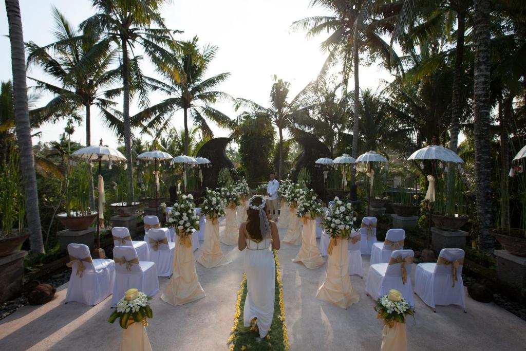 Wedding set-up at Wapa di Ume Ubud among the rice fields