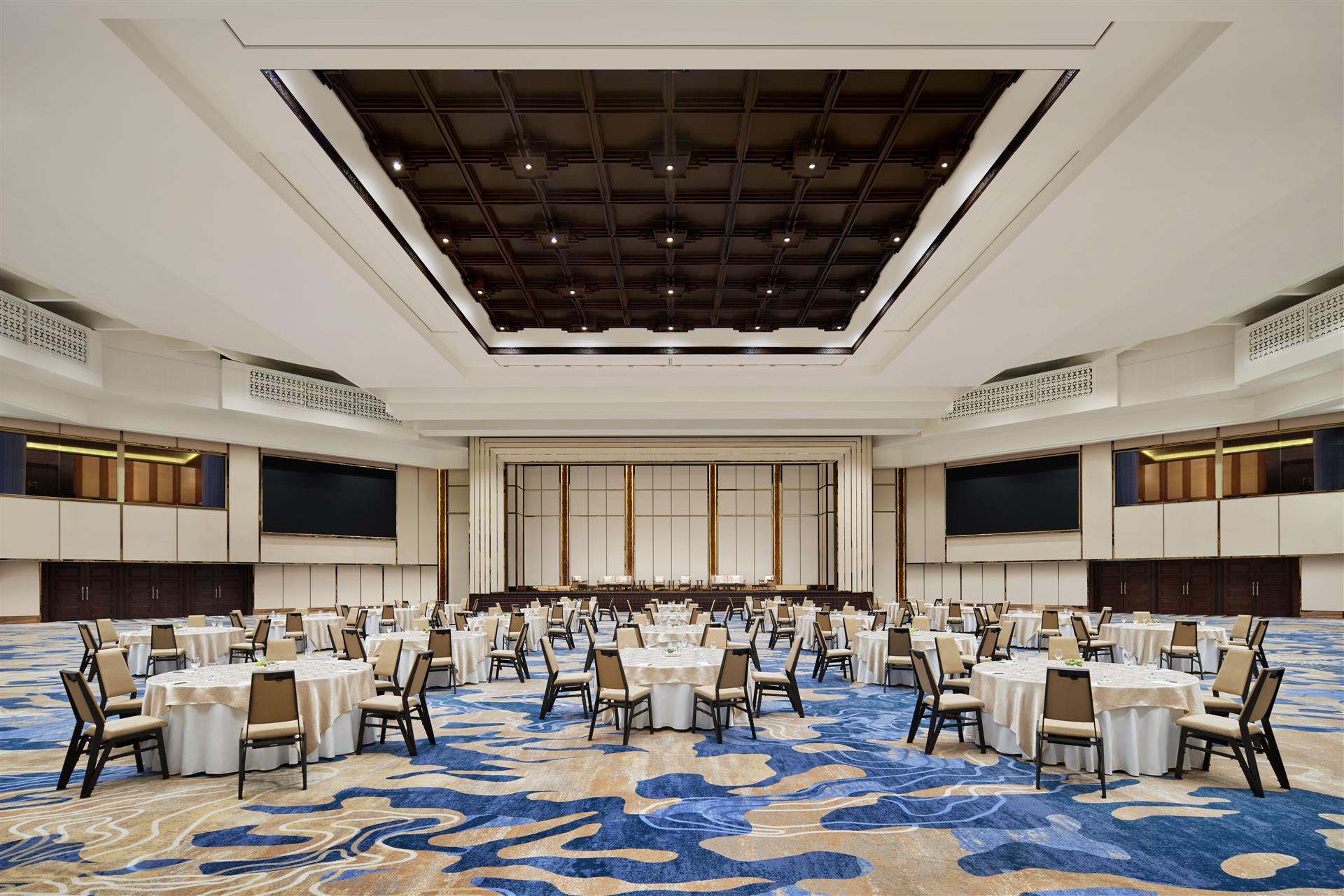 The grand ballroom set for a banquet at The Westin Resort Nusa Dua, Bali